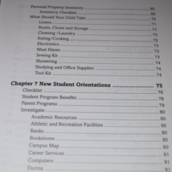 College Planning Book:  "Parent's Operational Manual - Picture 6 of 12